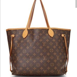 LOUIS VUITTON Neverfull Mm 100% Authentic CHERRY RED INSIDE